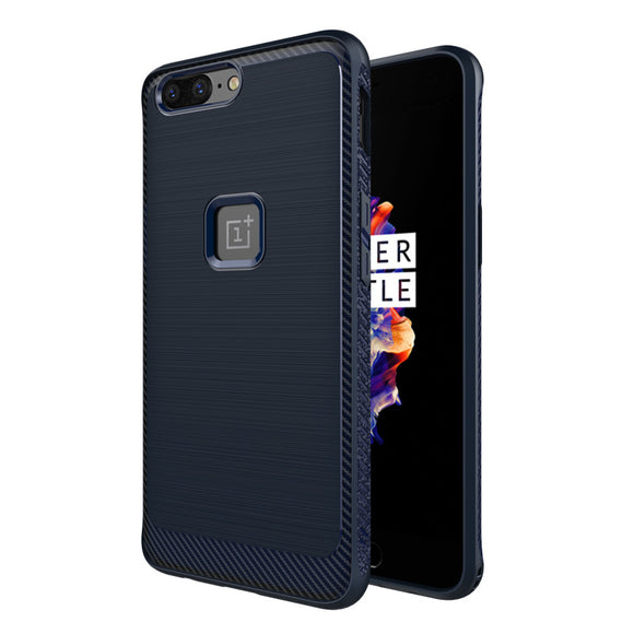 Ultra Thin Shockproof Carbon Fiber Soft Silicone Protective Case Cover Skin Protector For OnePlus 5