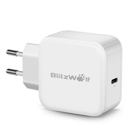 BlitzWolf BW-S10 30W USB Type-C PD+QC3.0 Fast Charger EU Adapter for iPhone 8 8Plus iPhone X