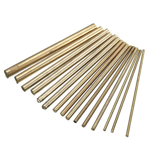 15pcs 2-8mm Diameter Cylinder Brass Rod Bars Length 100mm