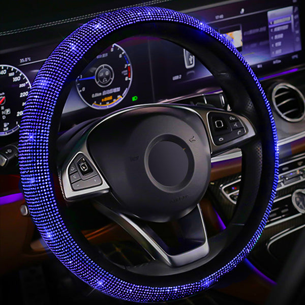 Universal Car Steering Wheel Cover Sparkle Luxury Bling Bling Fashion