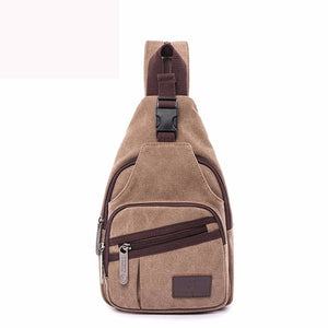 Retro Men Crossbody Bag Canvas Casual Chest Bag