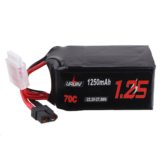 URUAV 22.2V 1250mAh 70C 6S XT60 Plug Lipo Battery for FPV RC Drone