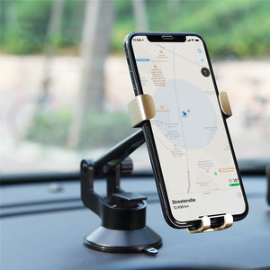 ROCK Metal Gravity Auto Lock Car Holder 360 Degree Rotation Adjustable Sucker Phone Mount Bracket