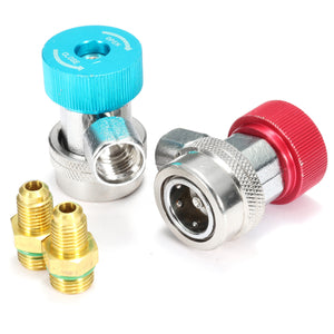 2Pcs R134A  High & Low Quick Adapter Coupling for Air Conditioning Refrigerant