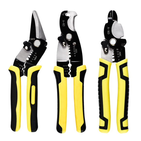 Cable Wire Stripper Cutter Hand Crimper Multifunctional Terminal Stripping Tool Pliers Tool