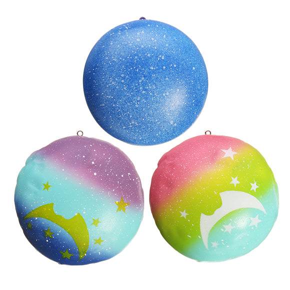 Squishy Starry Night Star Moon Bun Bread 9cm Gift Soft Slow Rising With Packaging Decor Toy