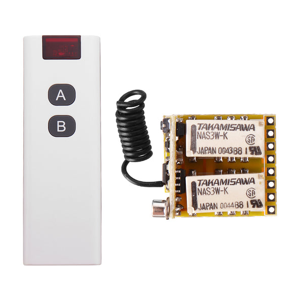 DC3.7V/5V/12V 315MHz Wide Voltage 2 Way Remote Control Switch Miniature Universal Learning Code Normal Open and Close