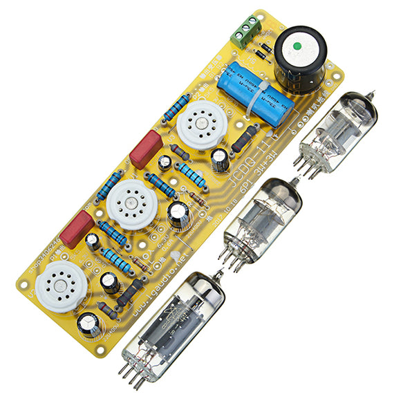 JCDQ11 Tube Amplifier 6N1+6P1 Valve Stereo Amplifier Board Filament AC Power Supply + 3Pcs Tubes