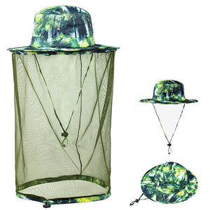 Outdoor Large Anti-Mosquito Bees Fishing Hunting Hat Cap Face Protection with Detachable Mesh