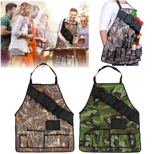 Outdoor BBQ Barbecue Cooking Waterproof Aprons With Beer Can Opener Belt Camping Picnic