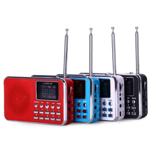 L-938B AM FM AM Mini Radio Digital LCD Speaker MP3 Music Player AUX USB TF with LED Light