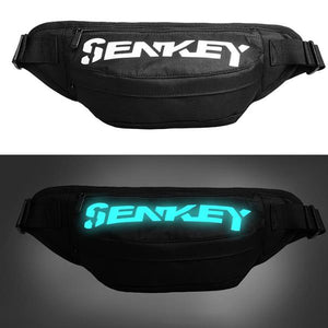 Men Women Luminous Sport Outdoor Earphone Hole Chest Bag Shoulder Crossbody Bag