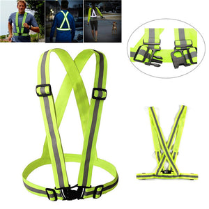 Unisex Night Cycling Riding Running Outdoor Sports Reflective Safety Vest Yellow