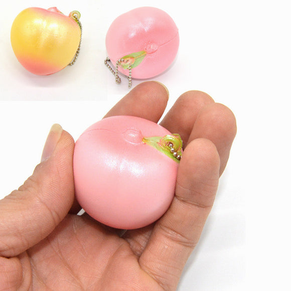 Mini Peach Squishy 4cm Soft Slow Rising Fruit Collection Gift Phone Bag Strap Decor Toy