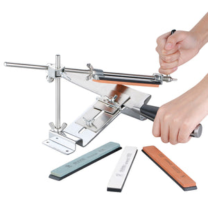 Professional Kitchen Sharpening Tool knife Sharpener System Fix-angle 4 Whestones Grindstone