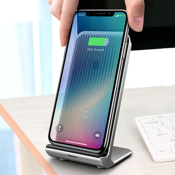 Baseus Air-cooling Dual Coins 10W 7.5W 5W Wireless Charger Desktop Holder For iPhone Xs Max XR Note9