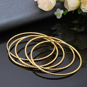 5PCS Gold Plated 18K Multi Bracelets Free Combination Bracelets