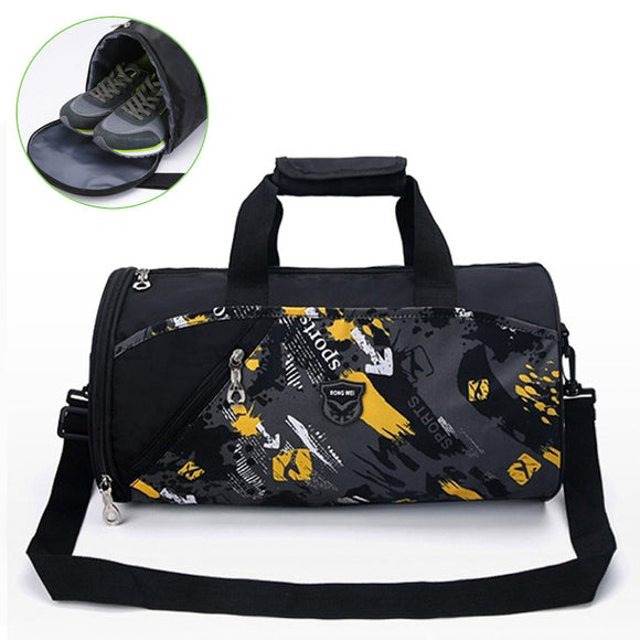 Men Gyms Bag Training Bag With Independent Shoes Position Sports Handbag