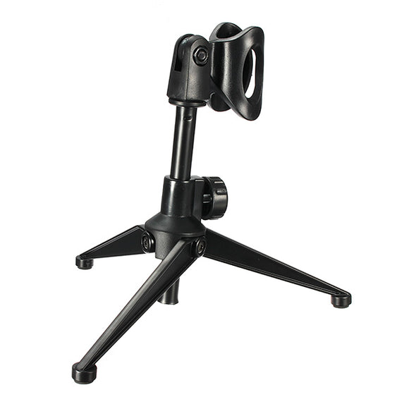 Adjustable Metal Desktop Table Microphone Clamp Clip Stand Tripod