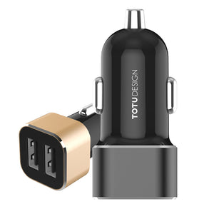 TOTU Dual USB Universal Smart Auto 2.4A Fast Charging Car Charger Adapter For iPhone X 8 7 6 6S Plus for Samsung Note 8