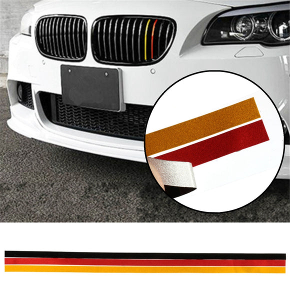 M-Sport Grille Grill Vinyl Strip Sticker Decal For BMW M3 M5 E46 E90 German Flag