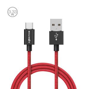 BlitzWolf BW-TC1 3A USB Type-C Braided Charging Data Cable 3.33ft/1m With Magic Tape Strap