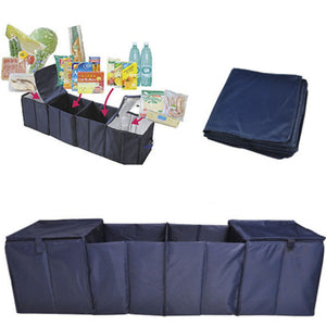 4 Grid Collapsible Foldable Car Trunk Boot Storage Organizer 2 Cold Thermal Insulation Bags