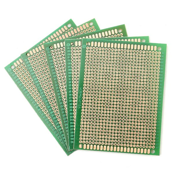 5Pcs PCB DIY Soldering Copper Prototype Printed Circuit Board 70mm x 90mm