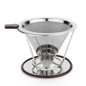 115mm Stainless Steel Coffee Filter with Cup Stand