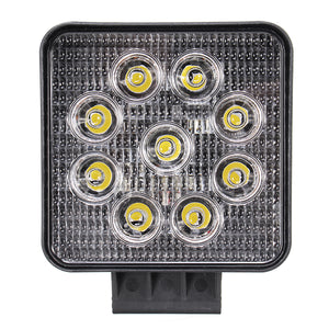 4inch 27W 1800Lm LED Work Light Flood Beam Square Driving Lamp for Off Road SUV Truck