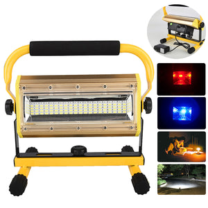 100W 3.7V 2400Lumens 3 Mode Rechargeable IP64 Floodlight LED Flood Light Security Light Outdoor Work Light