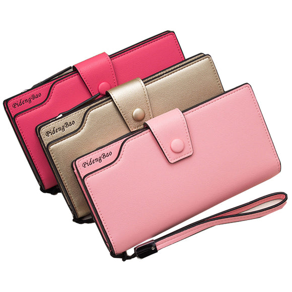 Women 11 Credit Card Holders 6 inches Cell Phone PU Leather Wallet Clutch Wallet