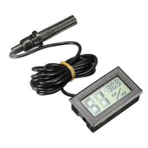 Black LCD Digital Thermometer Hygrometer Humidity Temp Temperature Monitor