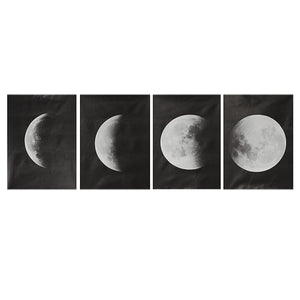 4Pcs/Set Moon Wall Decor Poster Art Print Canva Wall Picture Home Decorations