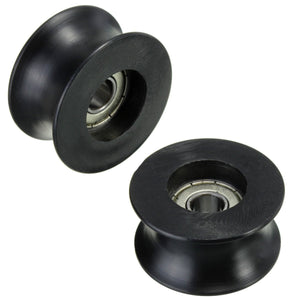 2Pcs 8mm U Trough Ball Bearing 0840UU Guide Pulley Sealed Rail Ball Bearing 8*40*20.7mm