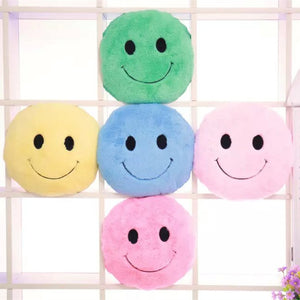 Cute Smiling Expression Plush Throw Pillow Soft Sofa Car Office Cushion Home Decor Gift