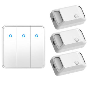 SMATRUL H9 White 3Gang Wireless Smart Switch 433Mhz 300M White RF Remote Controller