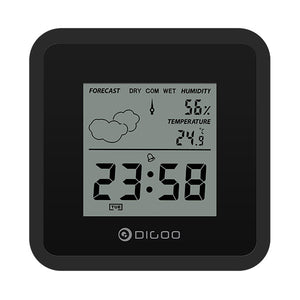 Digoo DG-FC25 Mini Almighty Weather Station Hygrometer Thermometer Forecast Sensor Alarm Clock