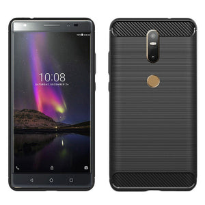 Simple Drop-resistance Carbon Fiber Soft Silicone TPU Back Case For Lenovo phab2 Plus