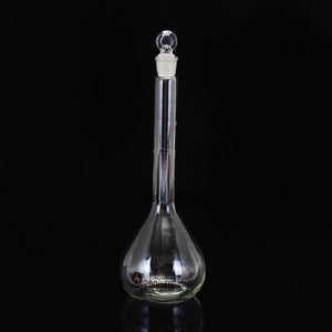 250mL Clear Glass Volumetric Flask w/ Glass Stopper Lab Chemistry Glassware