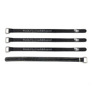 4Pcs RJXHOBBY 10mm Non-Slip Silicone Metal Plastic Buckle Battery Strap for RC Racing Drone