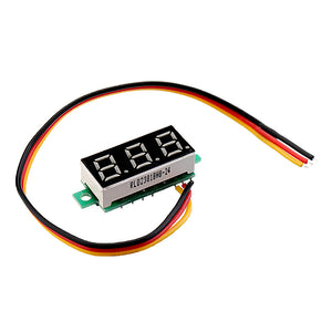 10pcs 0.28 Inch Three-wire 0-100V Digital Red Display DC Voltmeter Adjustable Voltage Meter