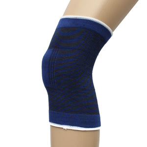 Nylon Elastic Knitting Kneelet Soft Brace Pad Gurd 1 Pair Blue