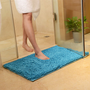 Honana WX-329 50x80cm Chenille Soft Mat Machine Washable Bathroom Anti Slip Absorbent Carpet