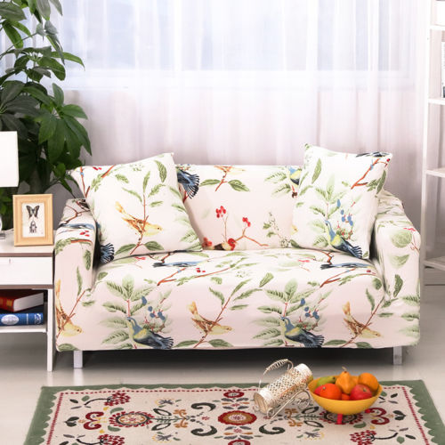 Two Three Seat Textile Spandex Strench Flexible Printed Elastic Sofa Couch Cover Furniture Protector