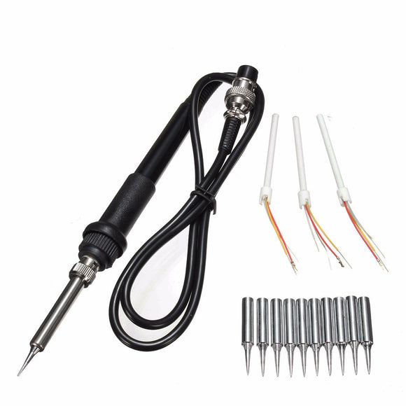 50W Soldering Iron + 10pcs Soldering Tips + 3pcs Heaters for Rework Station 852D+