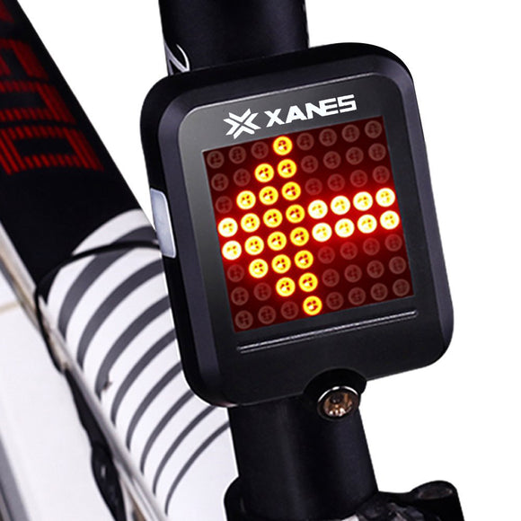 XANES 64 LED 80LM Intelligent Automatic Induction Steel Ring Brake Safety Bicycle Taillight