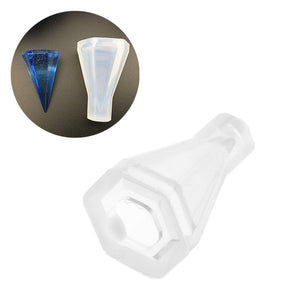 DIY Pendant Silicone Mold Resin Jewelry Mould Handmade Decoration Tool 6-Sided Cone Crystal Design