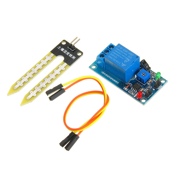 DC 12V Relay Controller Soil Moisture Humidity Sensor Module Automatically Watering for Arduino