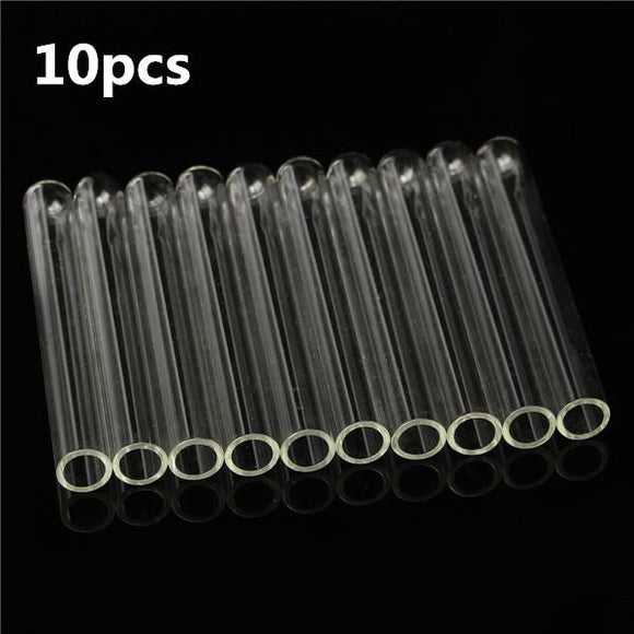 10pcs 12x100mm Lab Chemistry Glassware Borosilicate Glass Teaching Test Tubes